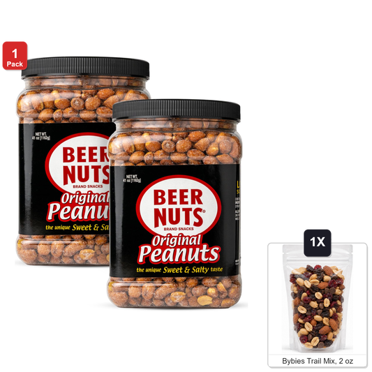미국직구 Beer 견과 1.2kg / Beer Nuts Original Sweet and Salty Peanuts, 2 Jars x 1.2kg Each, with 1