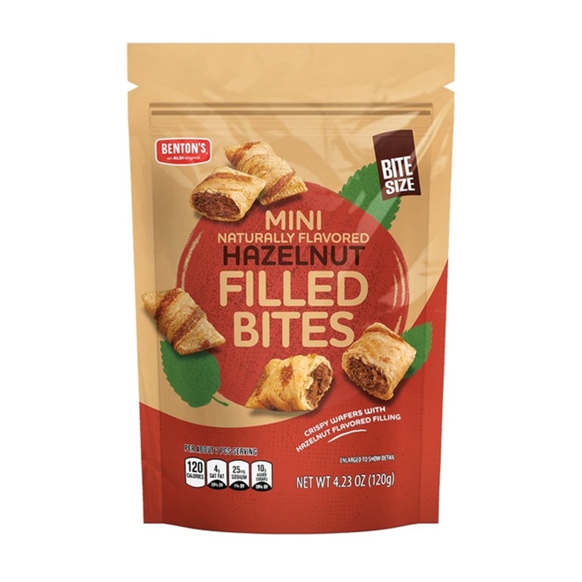 미국직구 Bentons Mini Hazelnut 견과 120g / Bentons Mini Hazelnut Filled Bites Crispy Wafers Hazelnut Flavo 1