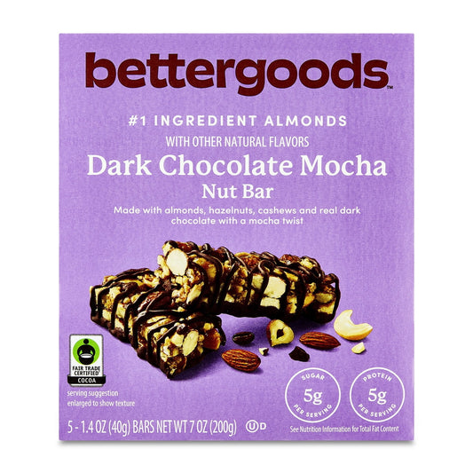미국직구 bettergoods 초콜릿 40g / bettergoods Dark Chocolate Mocha Nut Bar, 40g, 5 Count x2 Bundle 1
