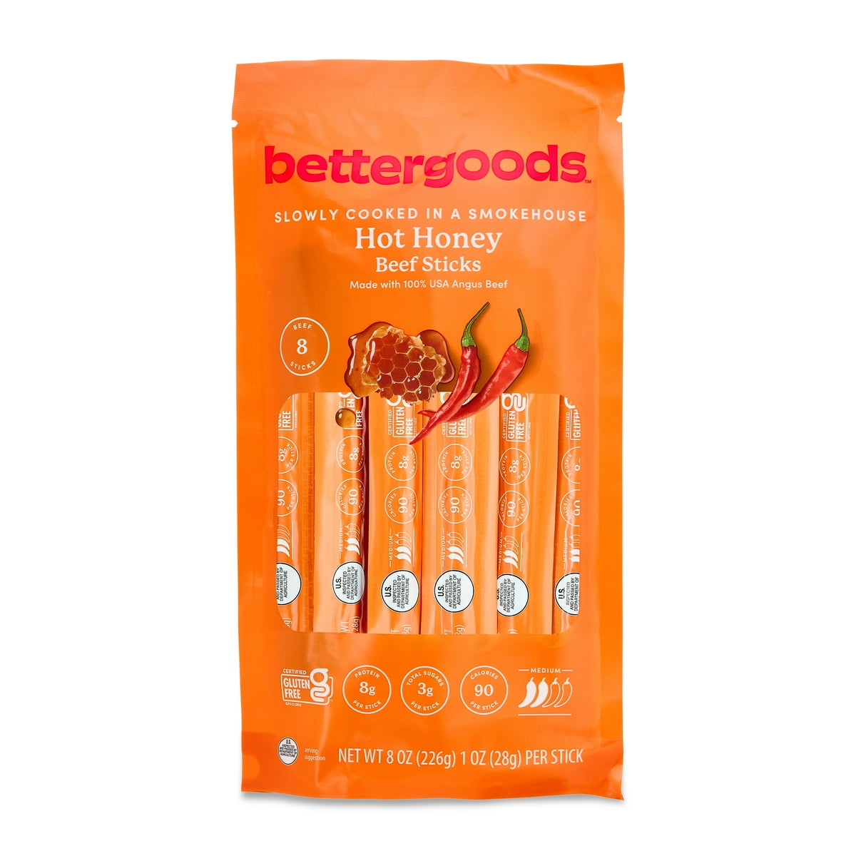 미국직구 bettergoods Hot Honey 227g / bettergoods Hot Honey Beef Sticks, 227g 1