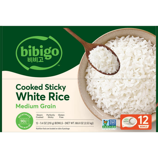 미국직구 Bibigo Cooked Sticky 2.5kg / Bibigo Cooked Sticky White Rice, 2.5kg, 12 PK 1