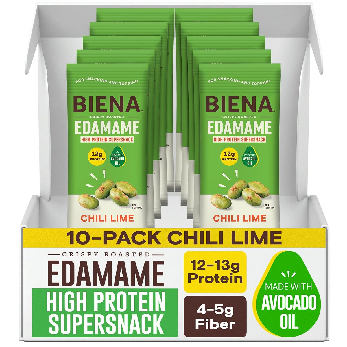 미국직구 Biena Edamame Beans 13g / Biena Edamame Beans Snack High Protein Snacks Healthy Office Snacks F 1