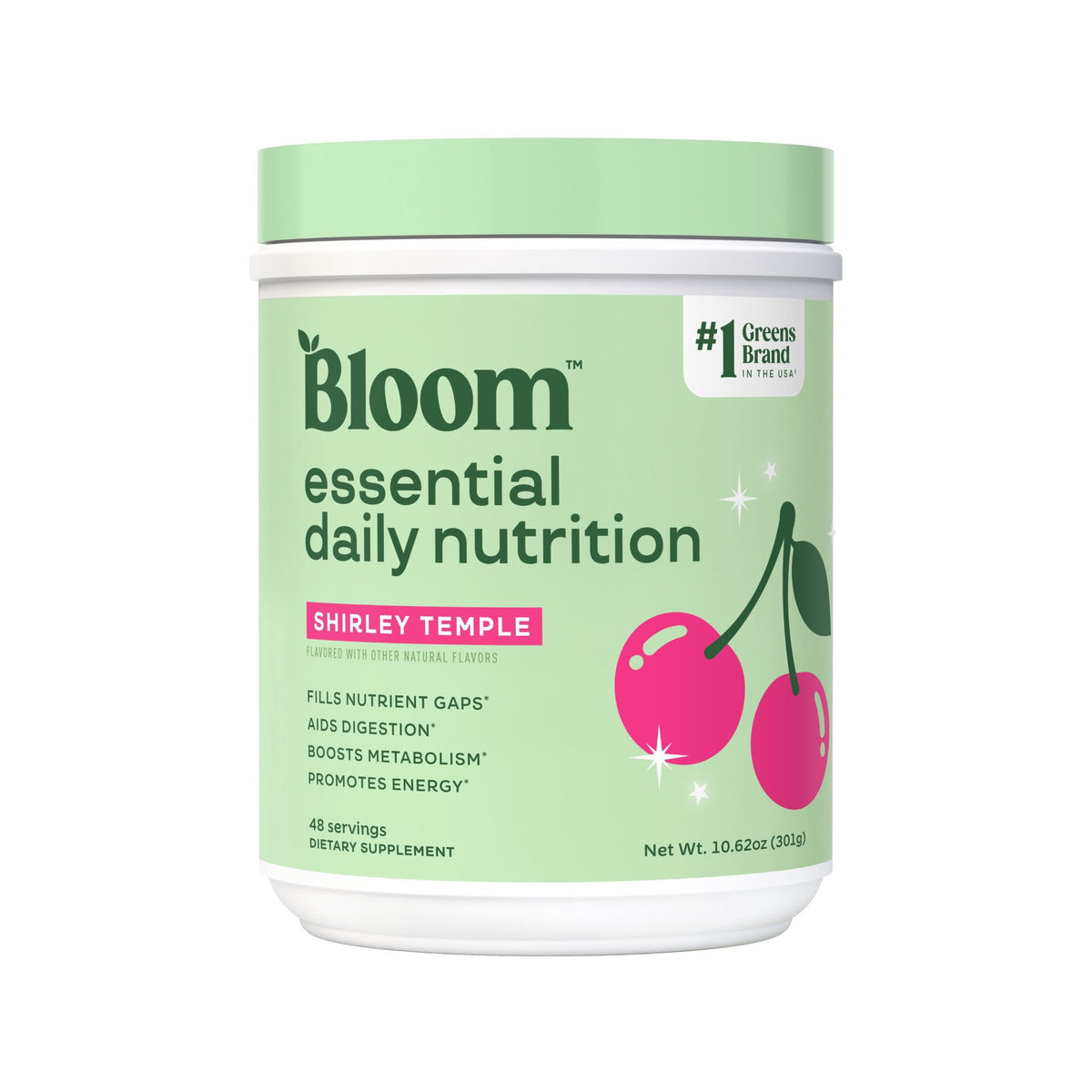 미국직구 Bloom Nutrition Greens 261g / Bloom Nutrition Greens & Superfoods Powder, Shirley Temple 48 Ser 1