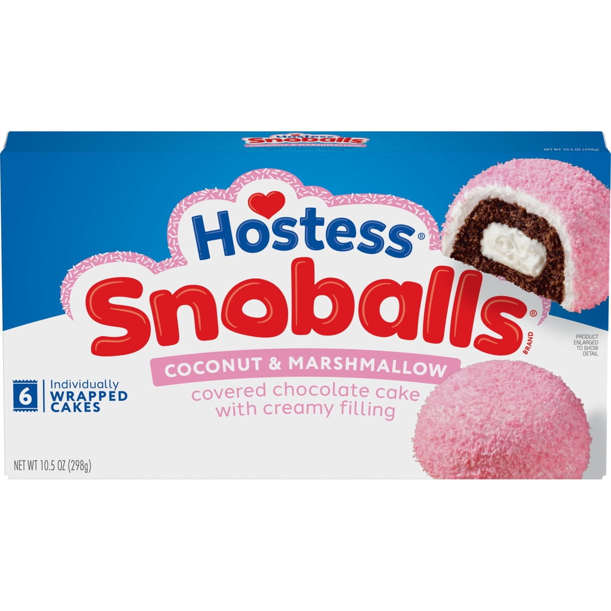 미국직구 Bought 초콜릿 298g / Bought 4 times Hostess Snoballs Snack Cakes, Coconut & Marshmallow Cov 1