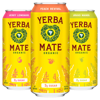 미국직구 Yerba Madre Organic Yerba Mate Herbal Tea, Variety Pack, 15.5 fl oz, 12 ct