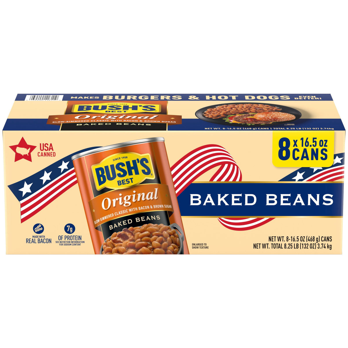 미국직구 Bush's 468g 8팩 / Bush's Original Baked Beans, 468g, 8 ct. 1