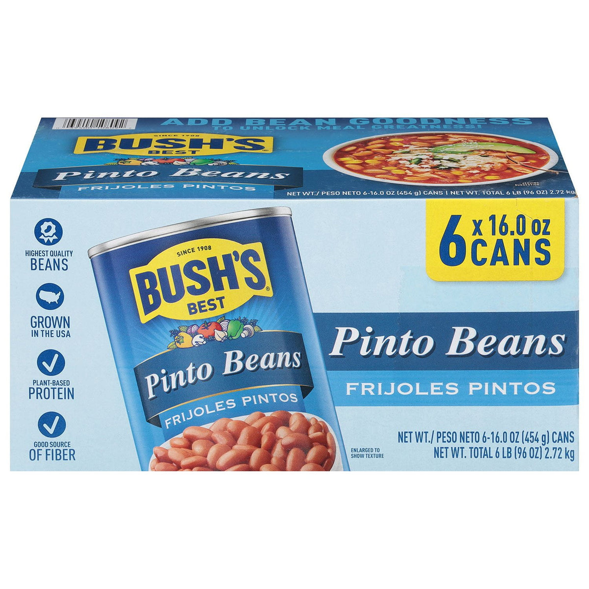 미국직구 Bush's Pinto Beans 454g / Bush's Pinto Beans 454g, 6 pk. 1