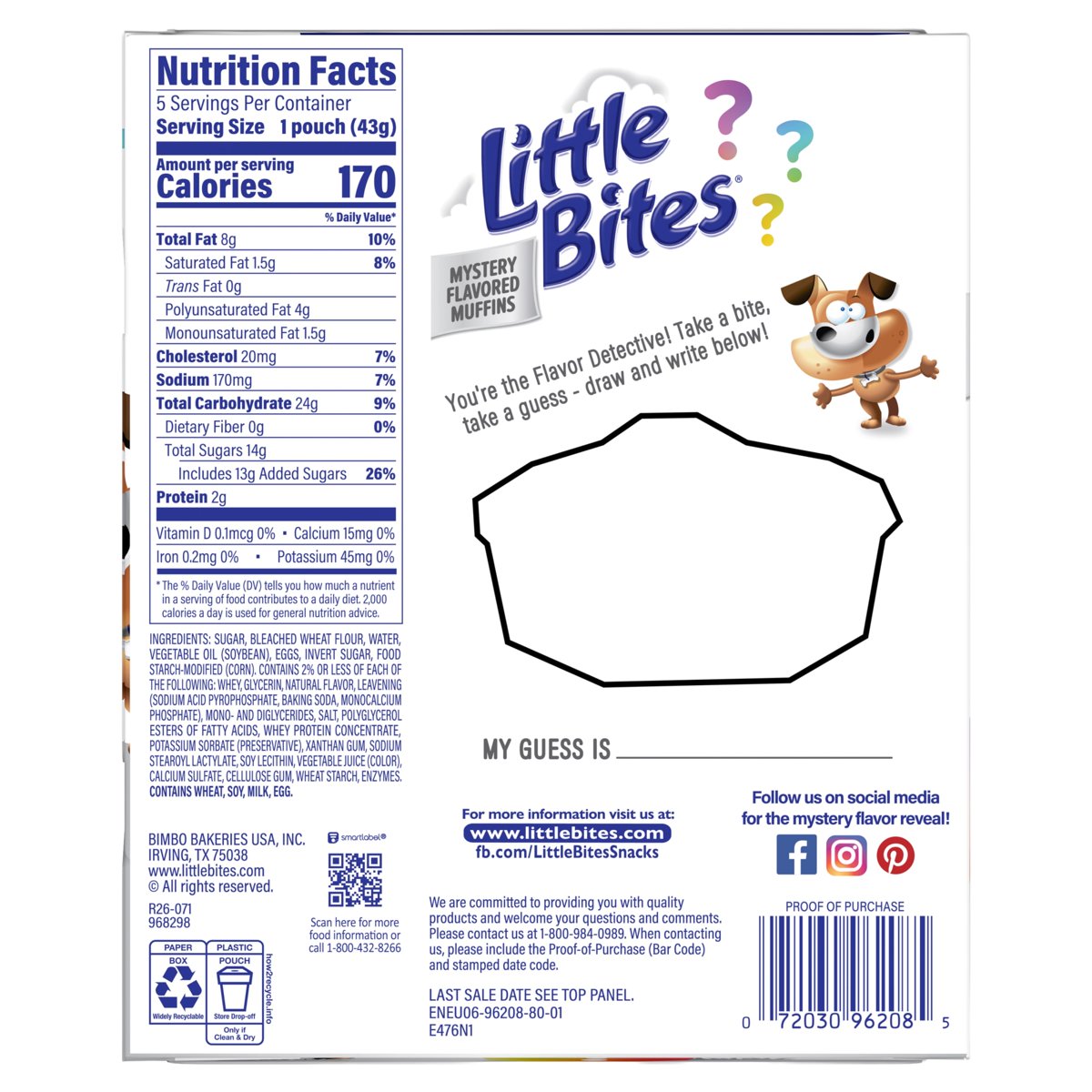 미국직구 Little Bites Mystery 213g 2팩 / Little Bites Mystery Muffins, 5 packs, Kosher Mini Muf 5