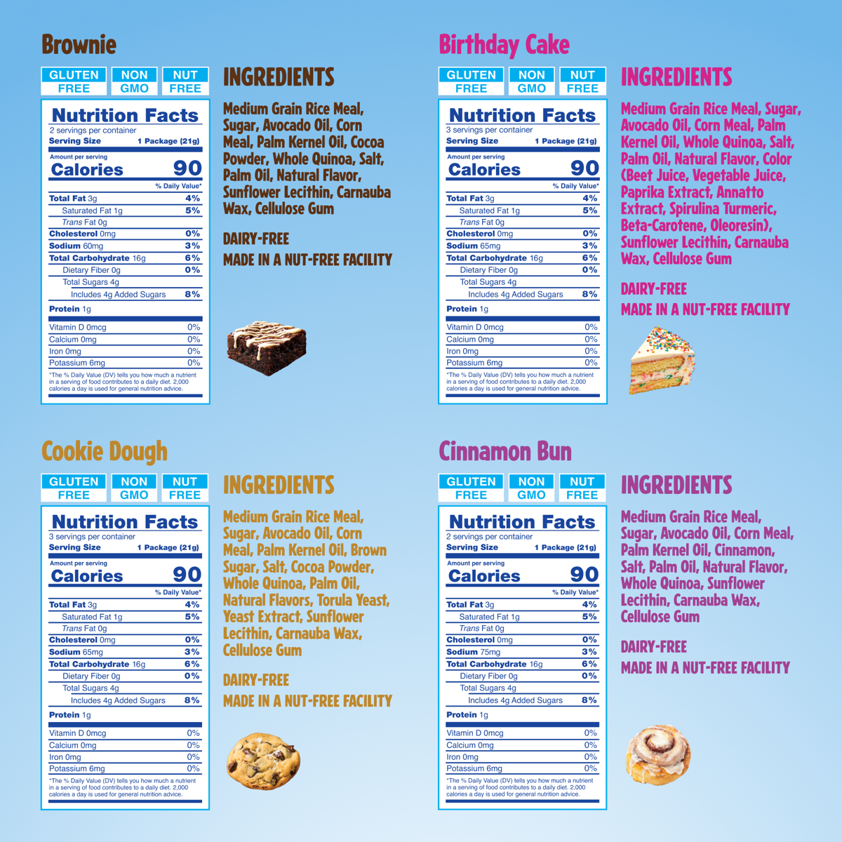 미국직구 Like Air Drizzled 21g 10팩 / Like Air Drizzled Rice Cakes 4 Flavor Variety Pack Box, 2 2