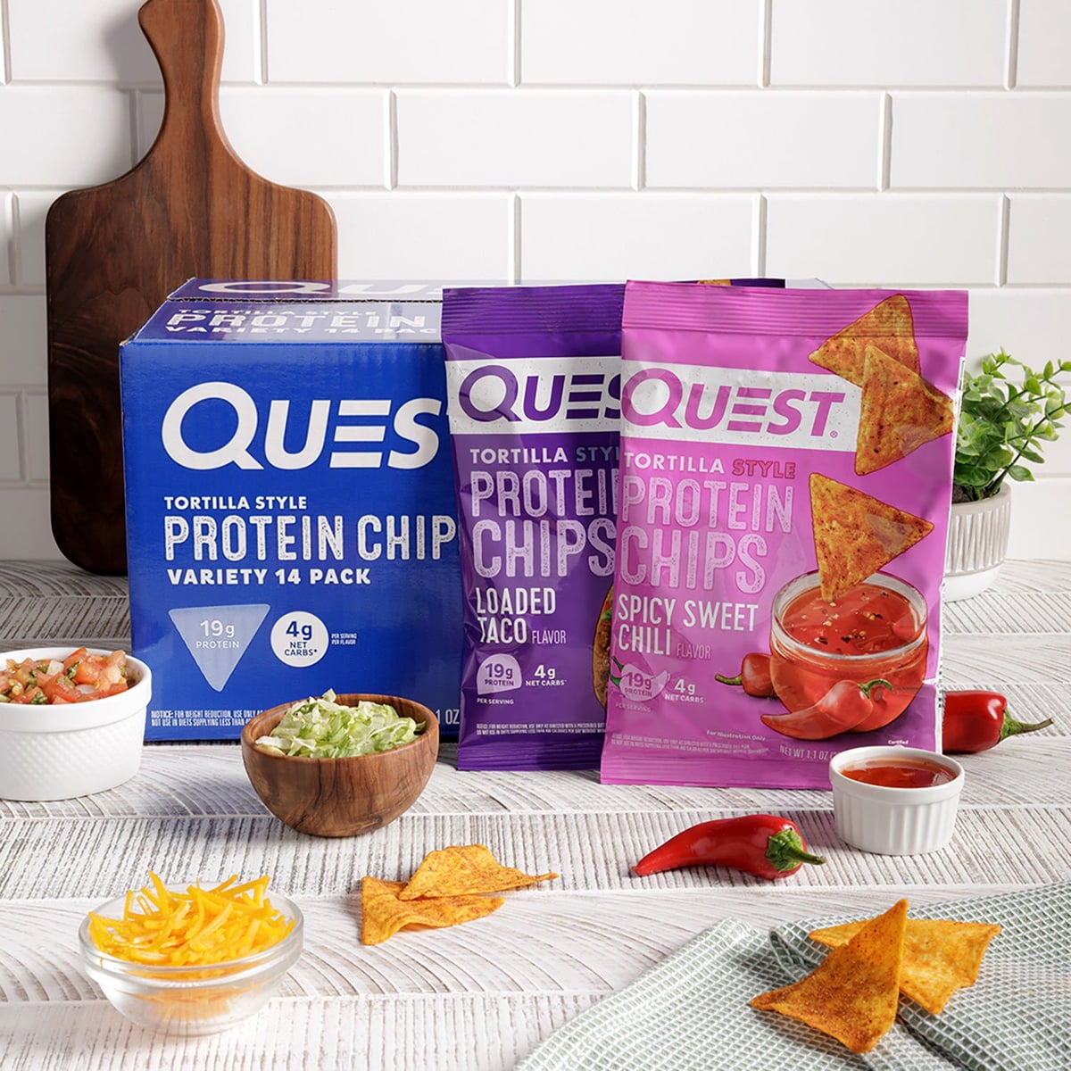 미국직구 Quest Tortilla-Style 19g 14팩 / Quest Tortilla-Style 19g Protein Chips, Variety Pack,  5