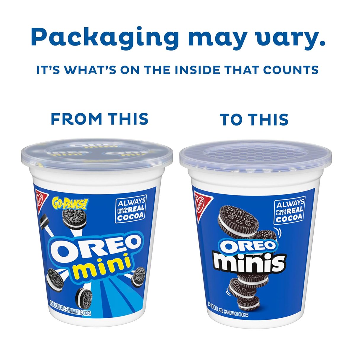미국직구 2 Bundle 초콜릿 99g / 2 Bundle - OREO Minis Chocolate Sandwich Cookies, 12-99g Snack Cup 4