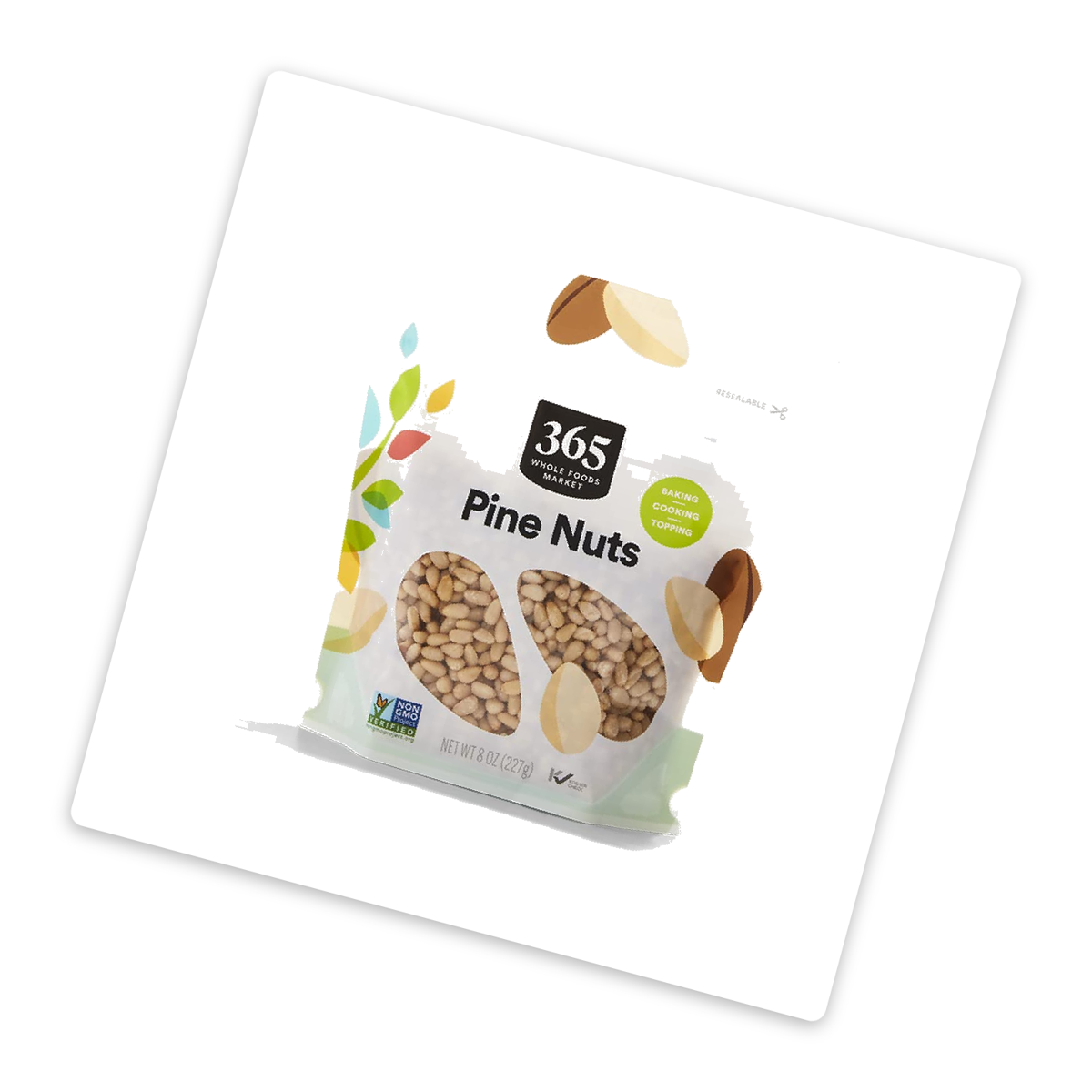 미국직구 3 Pack 365 견과 227g 3팩 / 3 Pack | 365 by Whole Foods Market Unsalted Pine Nuts, 1 Bag, 2