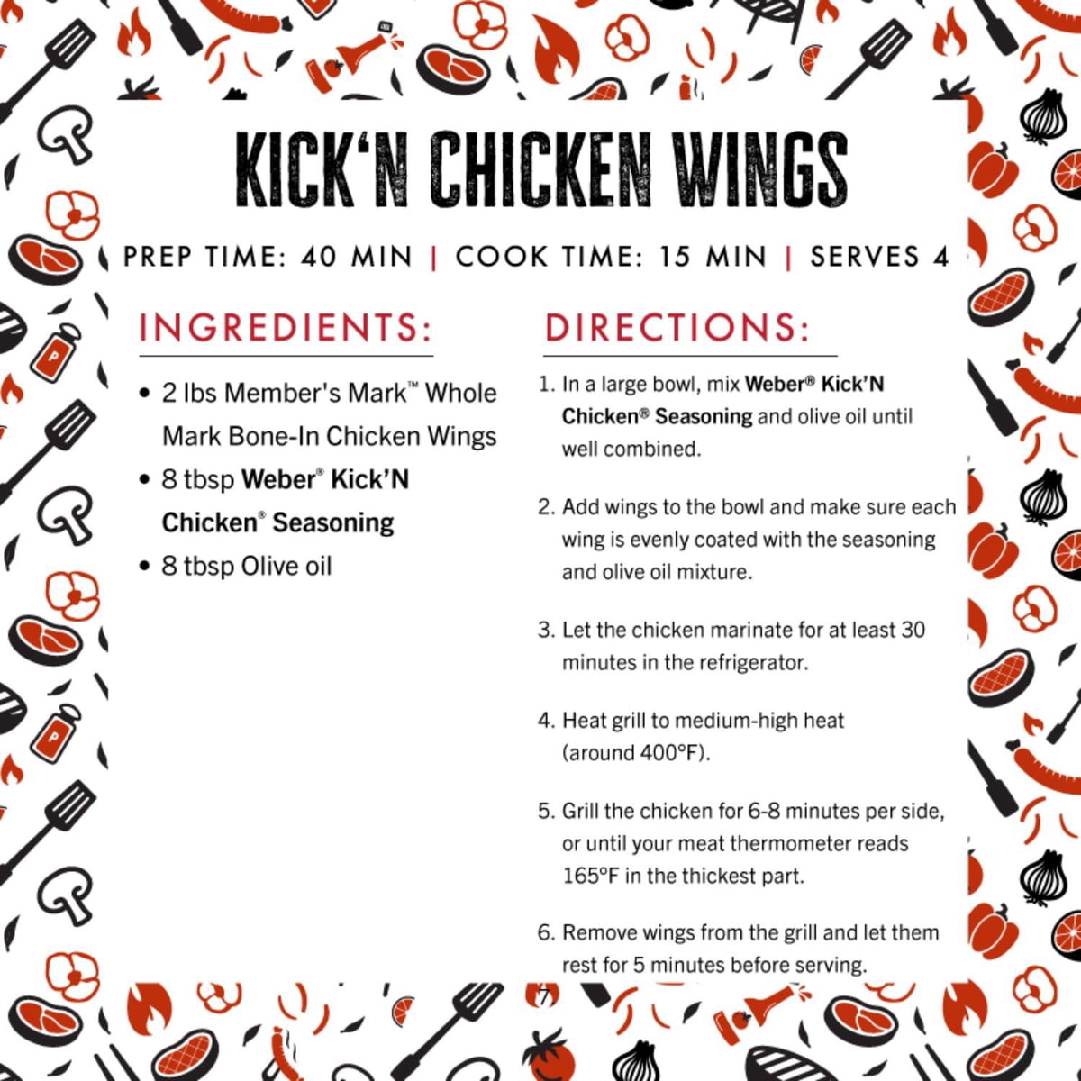 미국직구 Weber Kick'N Chicken 624g / Weber Kick'N Chicken Seasoning, 624g 5