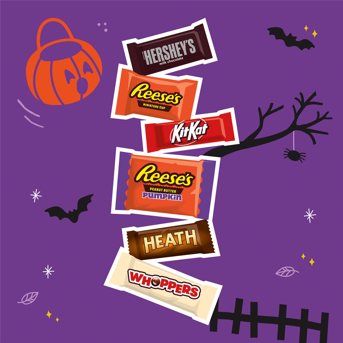 미국직구 Hershey 캔디 576g / Hershey Assorted Halloween Candy Variety Bag, 576g (60 Pieces) 4