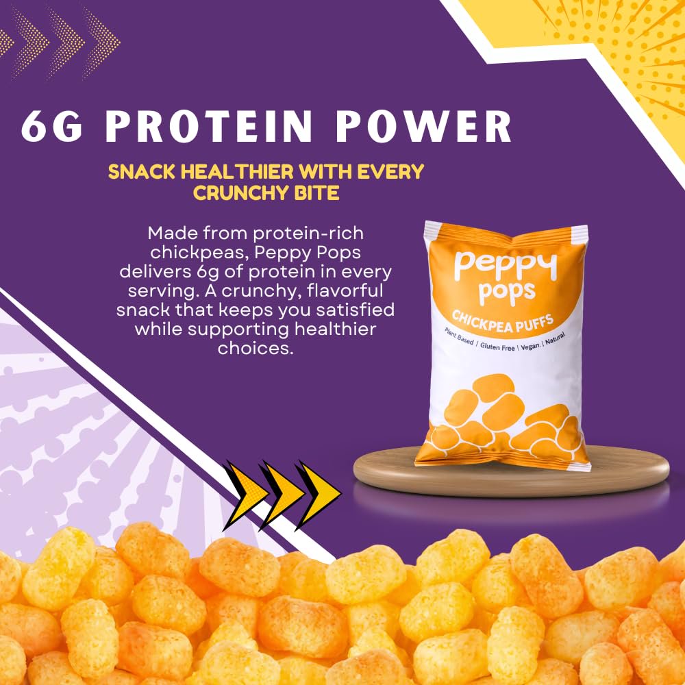 미국직구 Peppy Pops Chickpea 340g 6팩 / Peppy Pops Chickpea Puffs Party Mix Variety Pack - 6 Pa 5