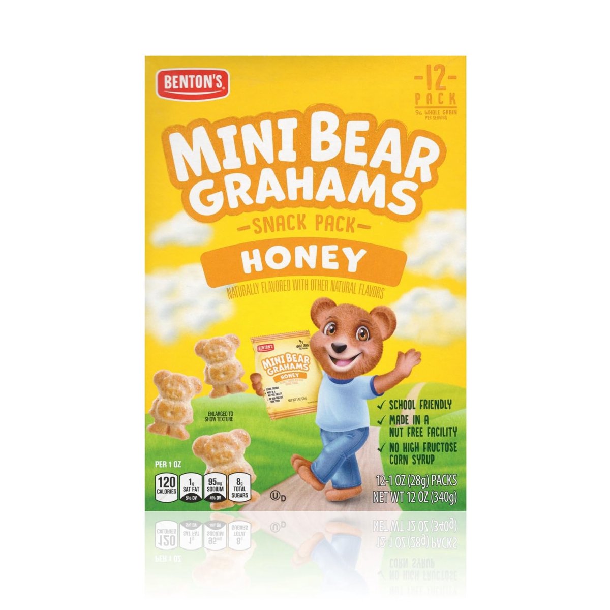 미국직구 3x BentonS Mini 과자 6g / 3x | BentonS Mini Cookie Snack Packs (1 Box, Honey Bear Graha 2