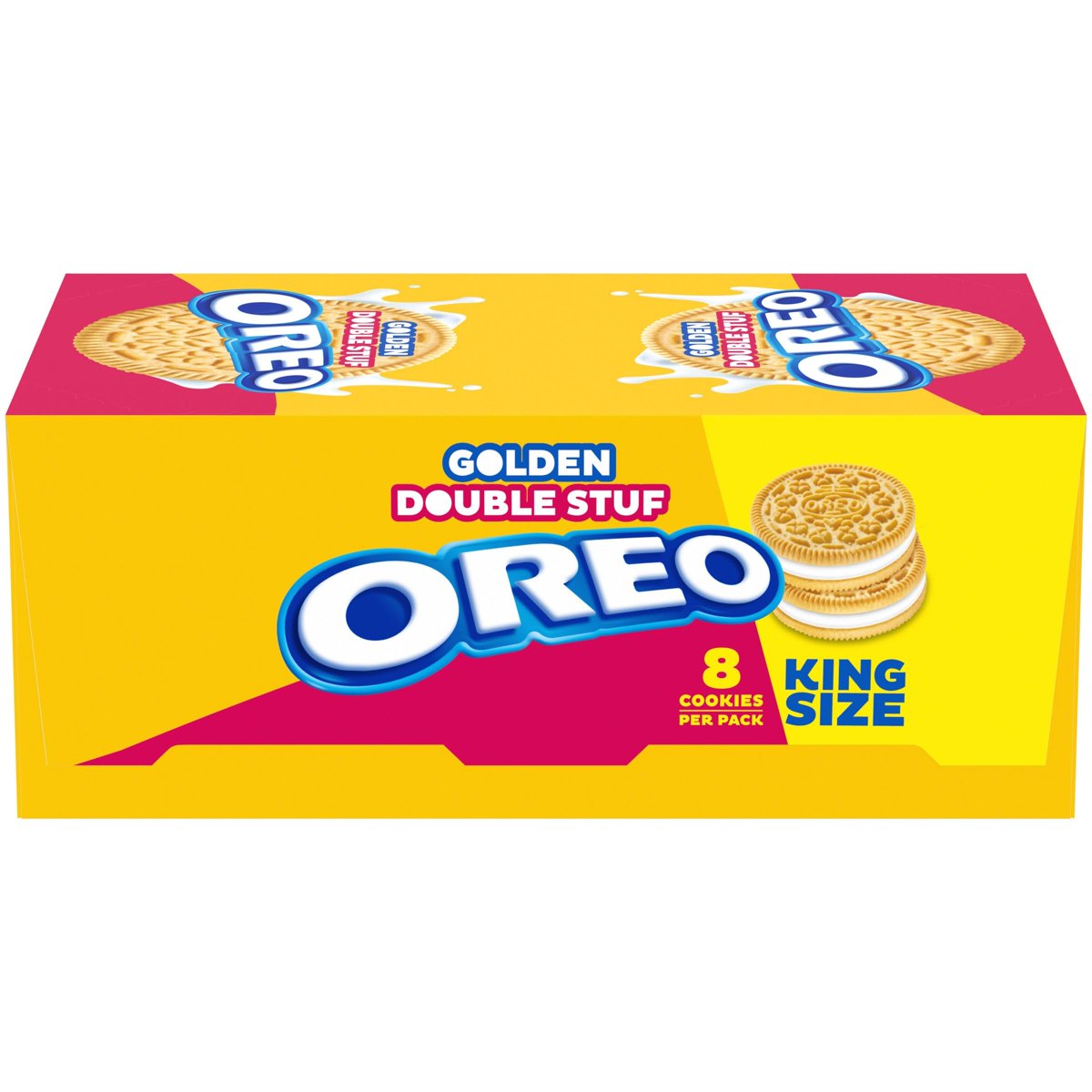 미국직구 3x Oreo Double 과자 6g / 3x | Oreo Double Stuf Golden Sandwich Cookies, King Size, 10 S 2