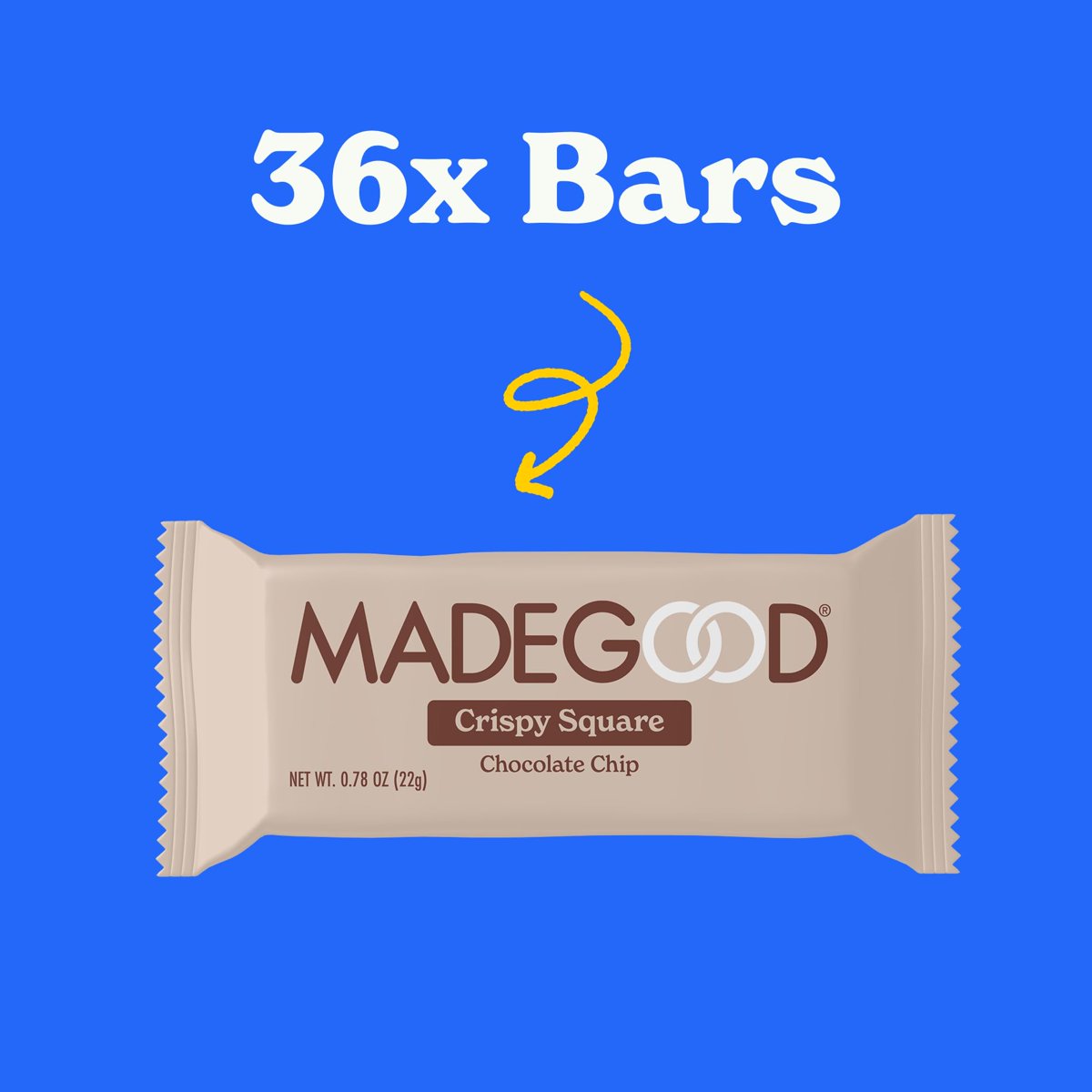미국직구 초콜릿 133g 18팩 / (Pack Of 18) Madegood Rice Crispy Squares Chocolate Chip 133g 2
