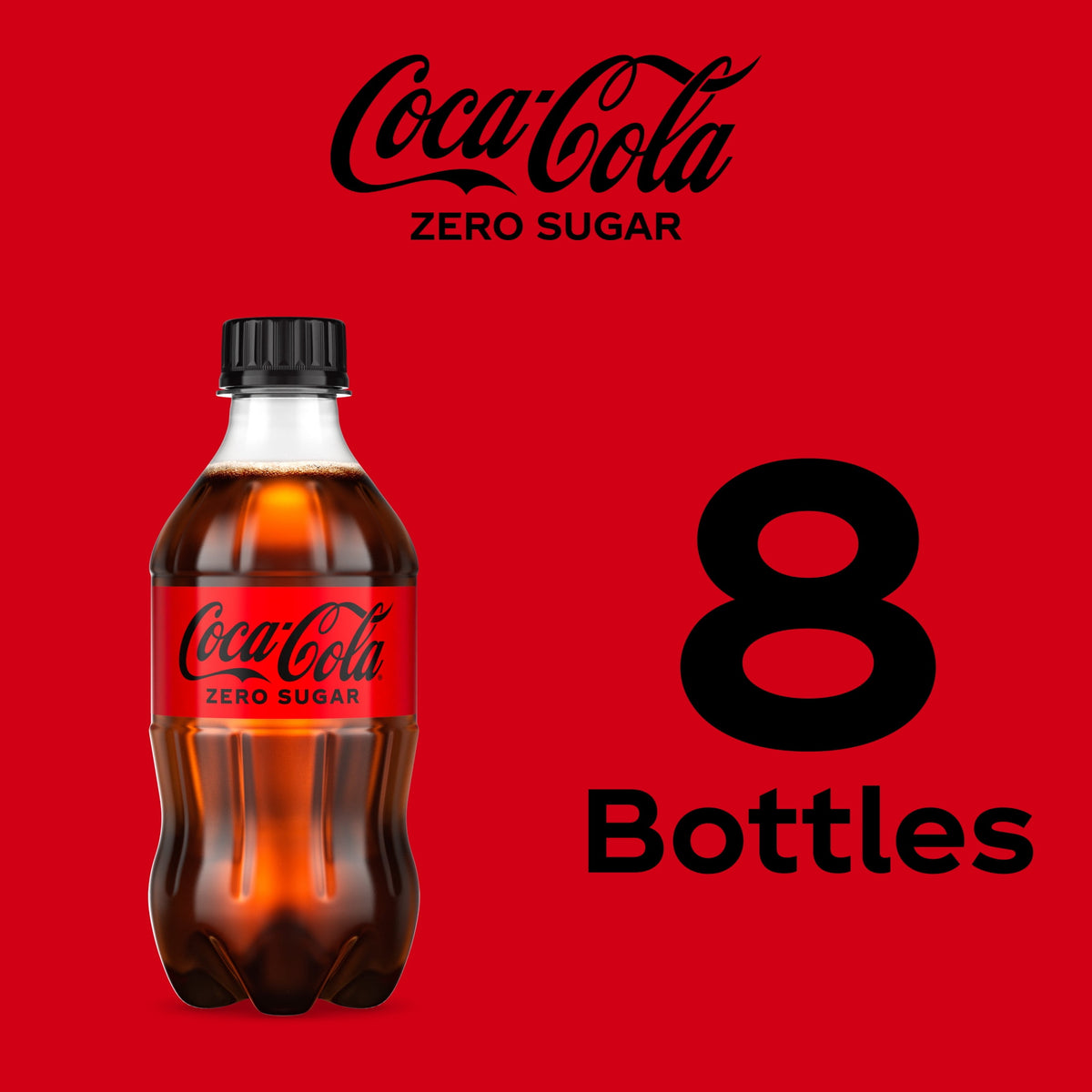 미국직구 코카콜라 Zero Sugar Soda Pop Bottles, 12 fl oz, 8 Pack