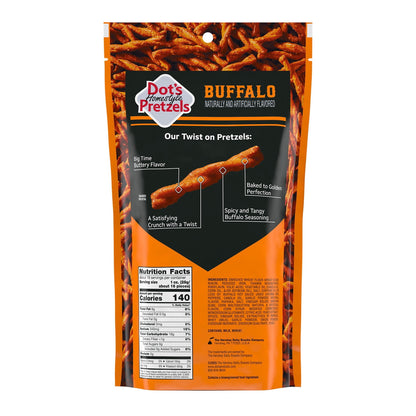 미국직구 닷츠 Homestyle Pretzels Buffalo Flavored Seasoned Pretzel Twists, Bag 16 Oz