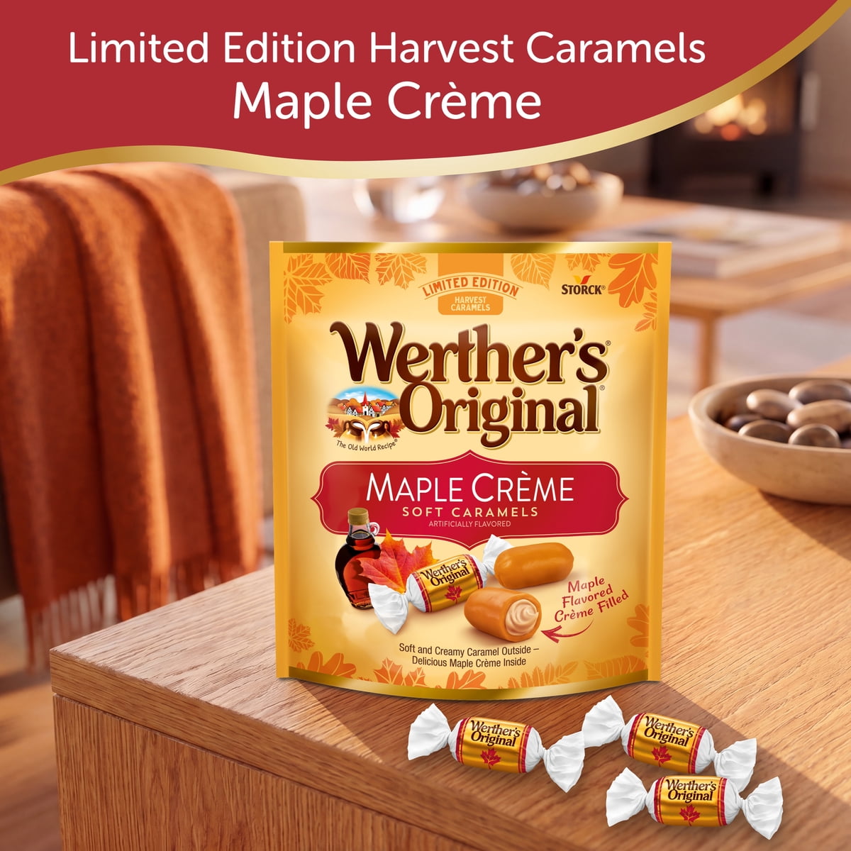 미국직구 Werther's 210g 2팩 / Werther's Original Limited Edition Fall Harvest Maple Crème Soft  3