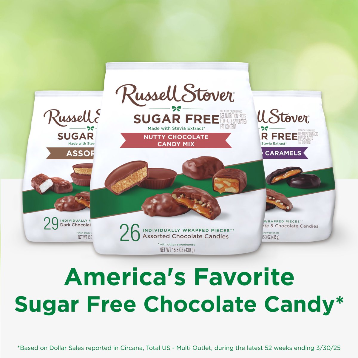 미국직구 RUSSELL STOVER Sugar 초콜릿 439g / RUSSELL STOVER Sugar Free Nutty Chocolate Candy Mix,  5