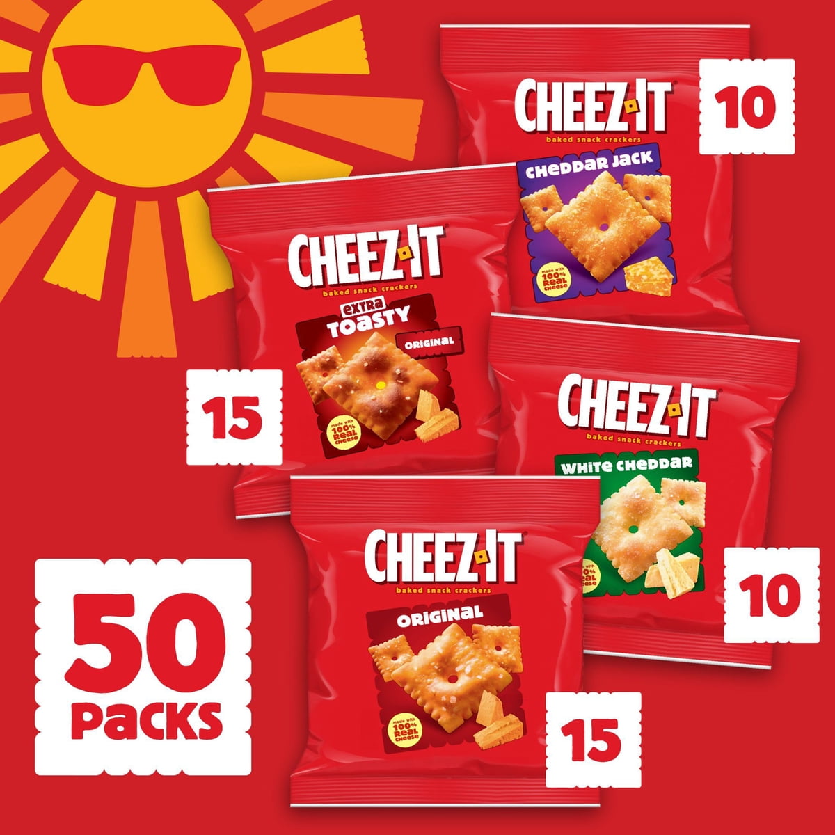 미국직구 Cheez-It Crackers Summer 과자 28g / Cheez-It Crackers Summer Mix Variety Pack, 28g, 50  3