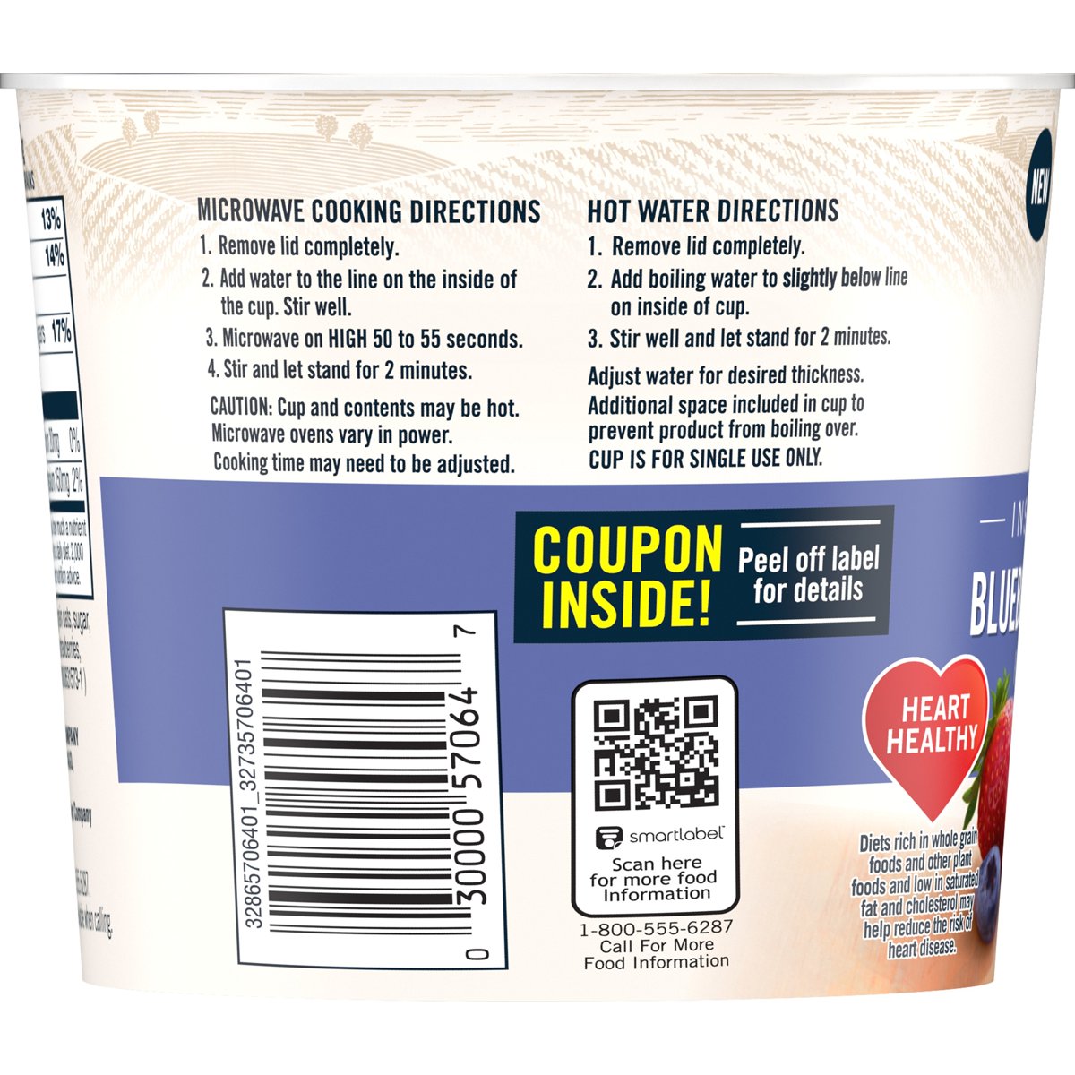 미국직구 Quaker Blueberry & 48g 2팩 / Quaker Blueberry & Strawberry flavored Instant Oatmeal, Q 4