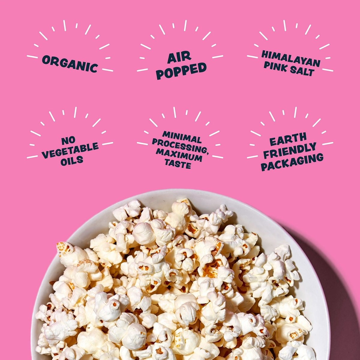 미국직구 25g 48팩 / (Pack of 48) Lesser Evil Popcorn Himalayan Pink Salt Organic 25g 3