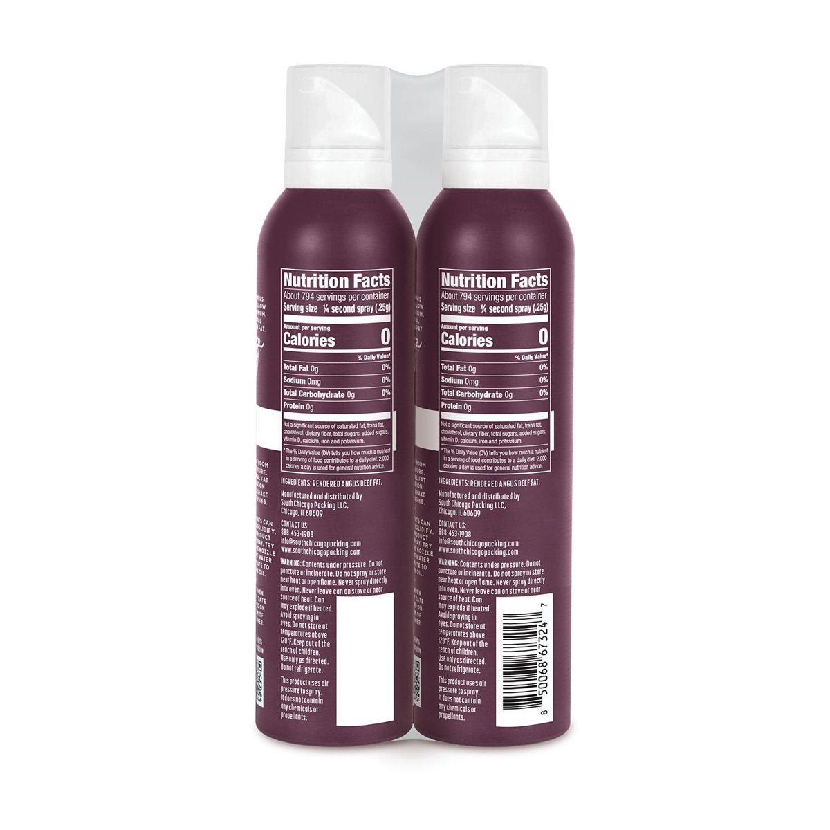 미국직구 South Chicago Angus 207ml / South Chicago Angus Beef Tallow Cooking Spray, 207ml 2 pk 2