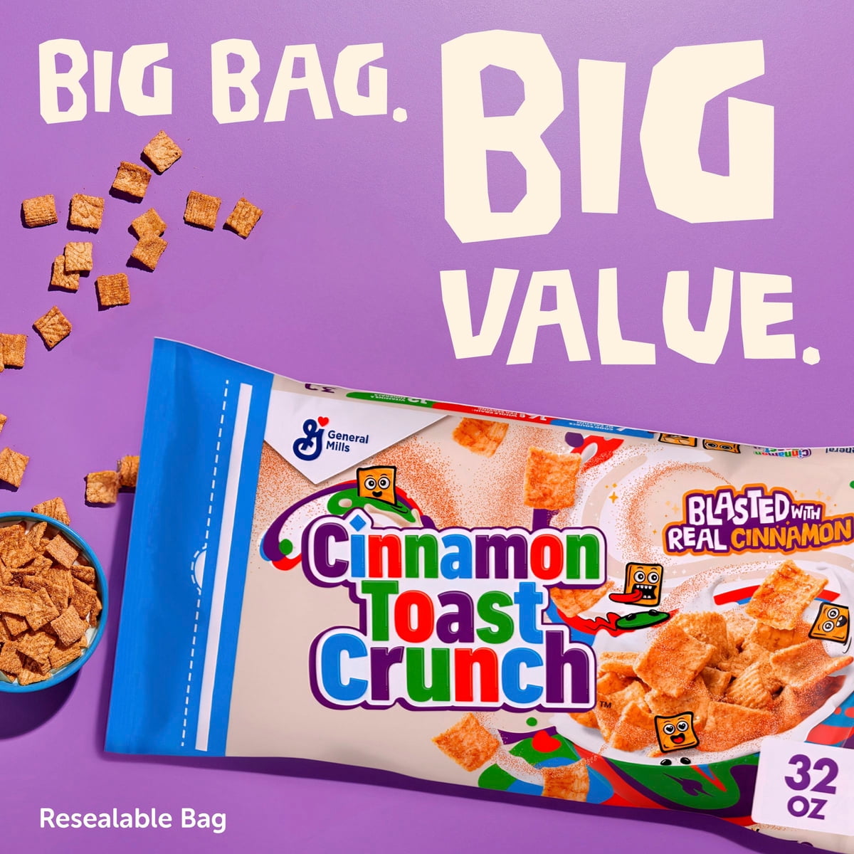 미국직구 Cinnamon Toast Crunch 907g 2팩 / Cinnamon Toast Crunch Breakfast Cereal Crispy Cinnamo 5
