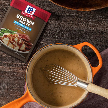 미국직구 맥코믹 30% Less Sodium Brown Gravy Seasoning Mix, 0.87 oz Packet