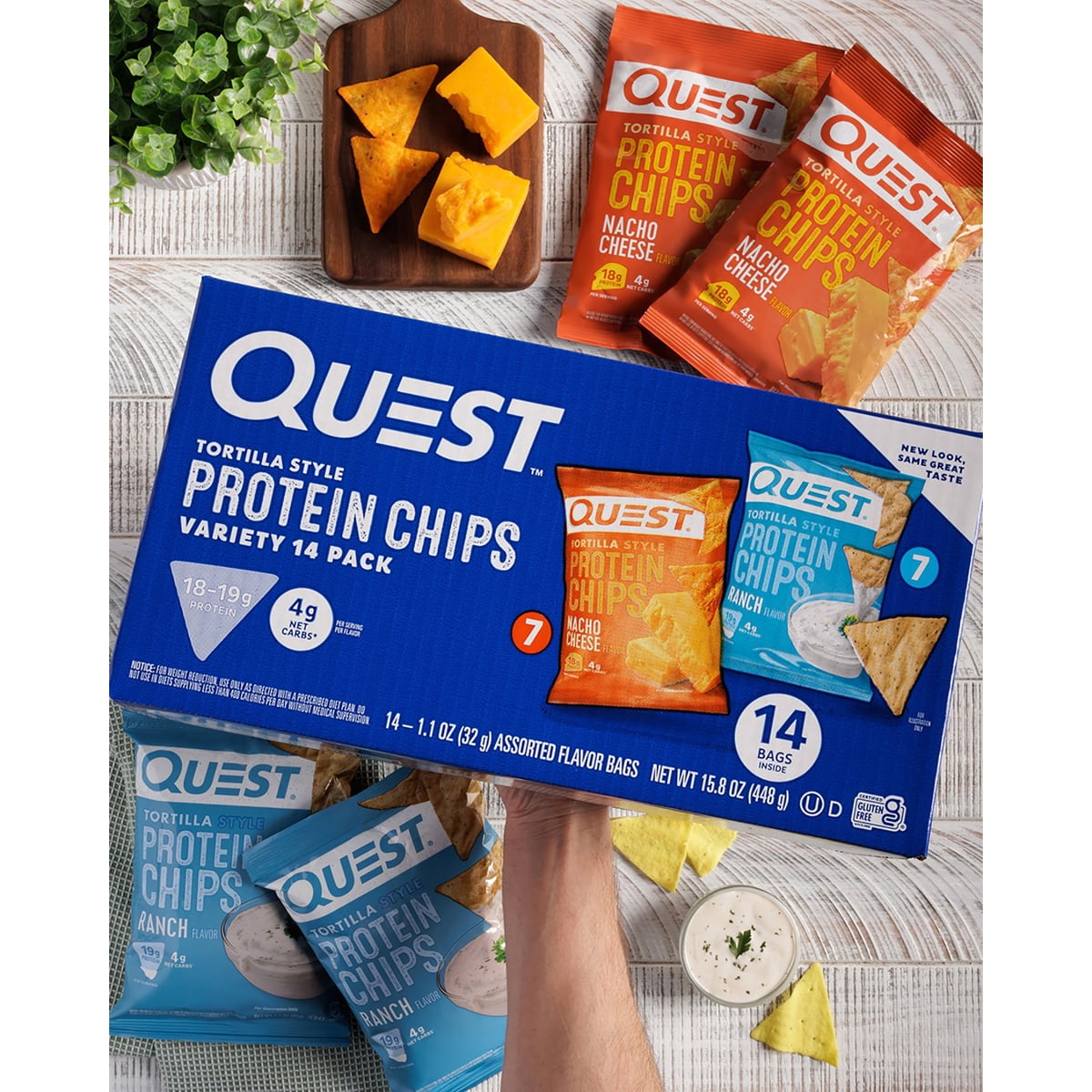 미국직구 Quest Tortilla Style 19g 14팩 [배송 7~12일] / Quest Tortilla Style 18-19g Protein Chip Va 6