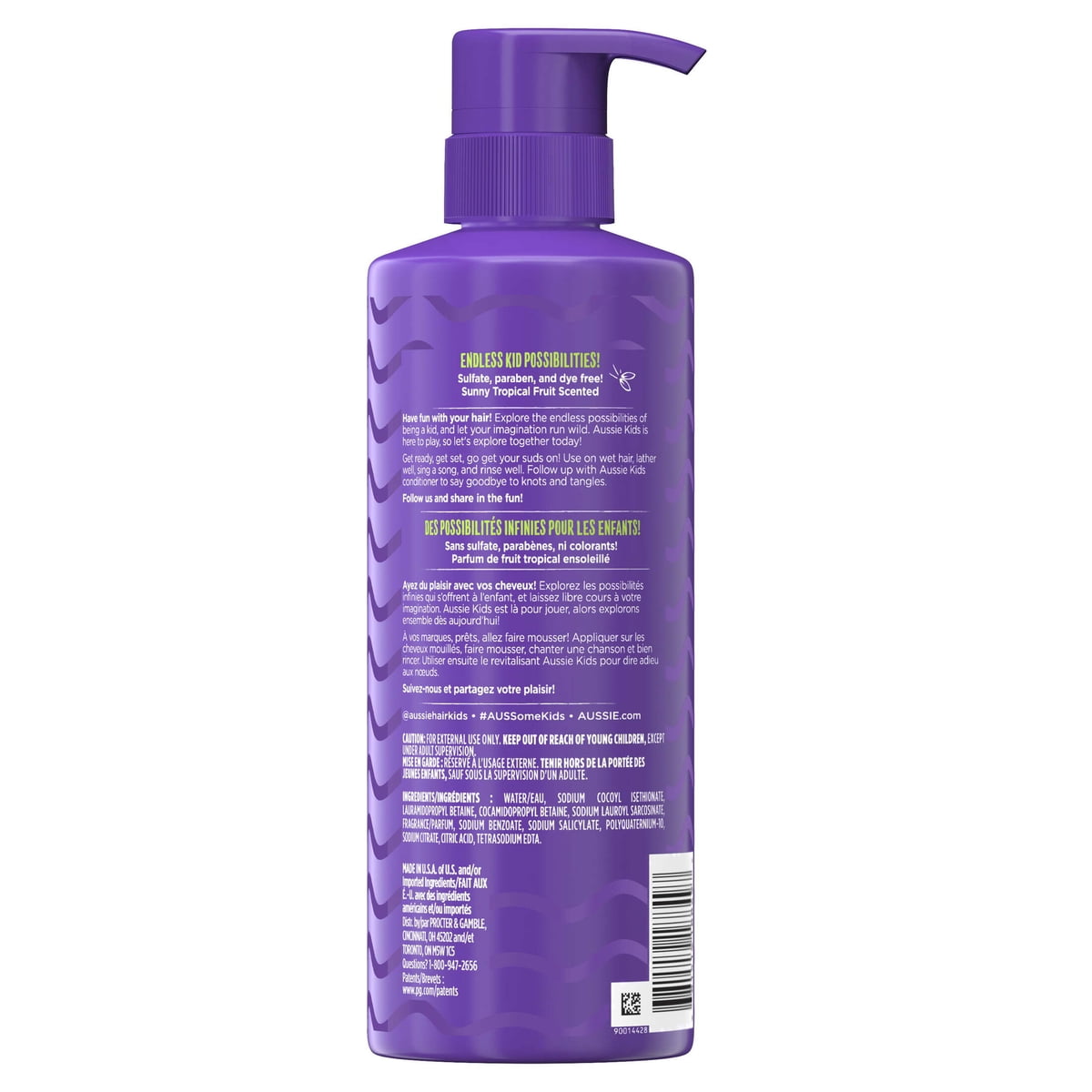 미국직구 Aussie Kids Moist 샴푸 473ml 2팩 / Aussie Kids Moist Sulfate Free Kids Shampoo, 473ml, 2 2