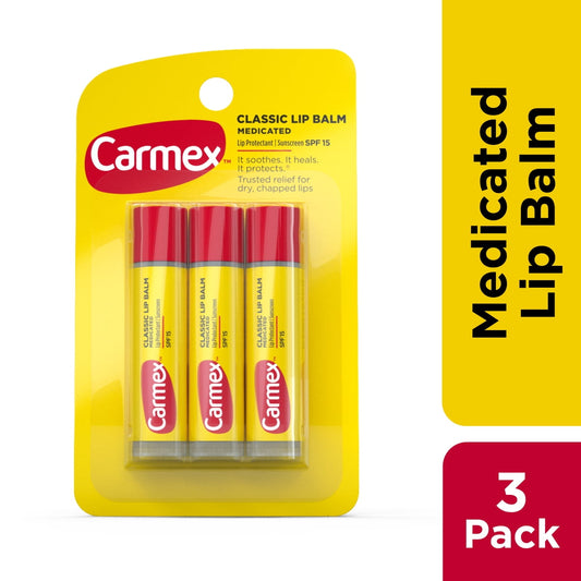 미국직구 Carmex 3팩 / Carmex Classic Moisturizing Medicated Lip Balm, 0.15 Ounce Stick (Pack 1