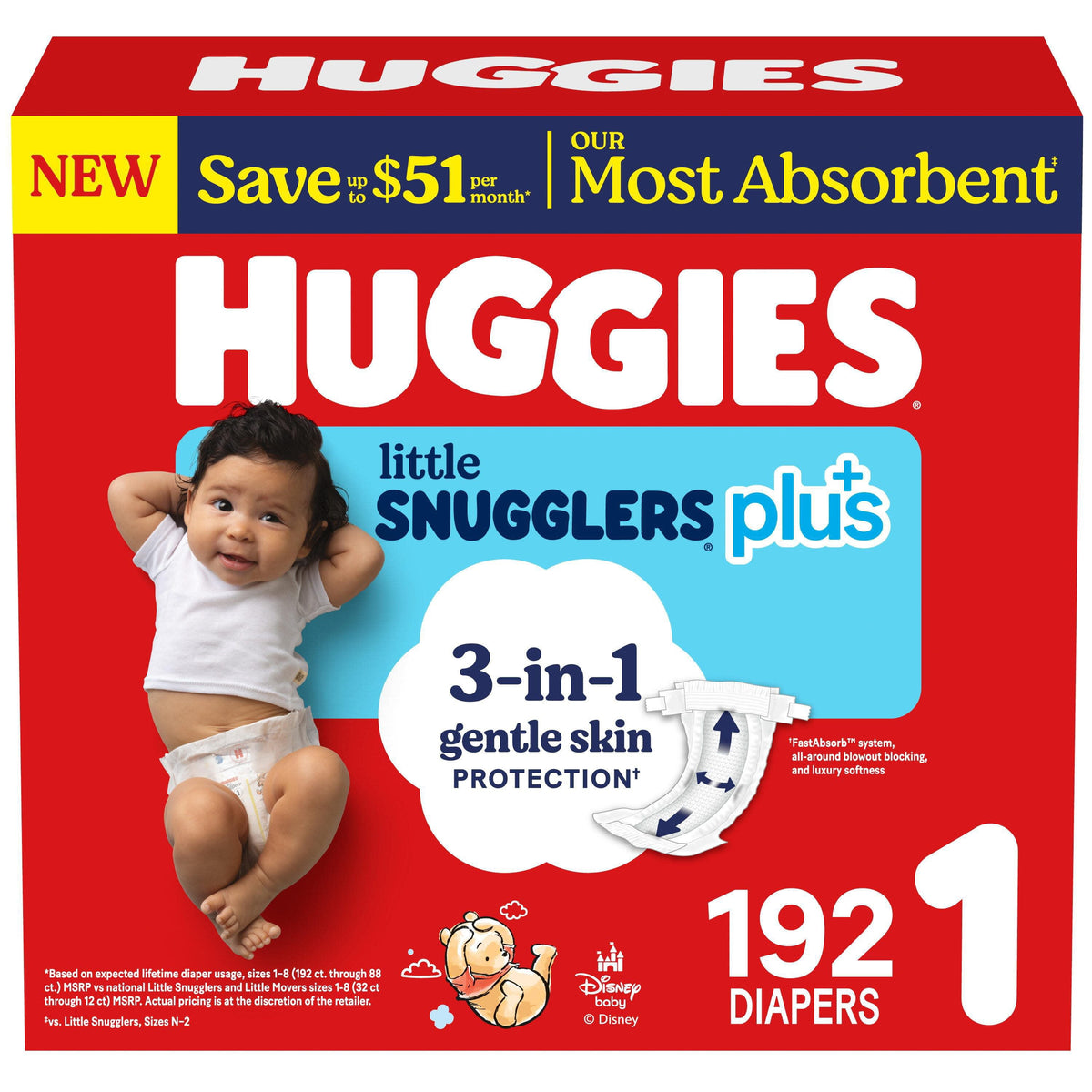 미국직구 하기스 리틀스너글러 플러스 기저귀 / Huggies Little Snugglers Plus Baby Diapers