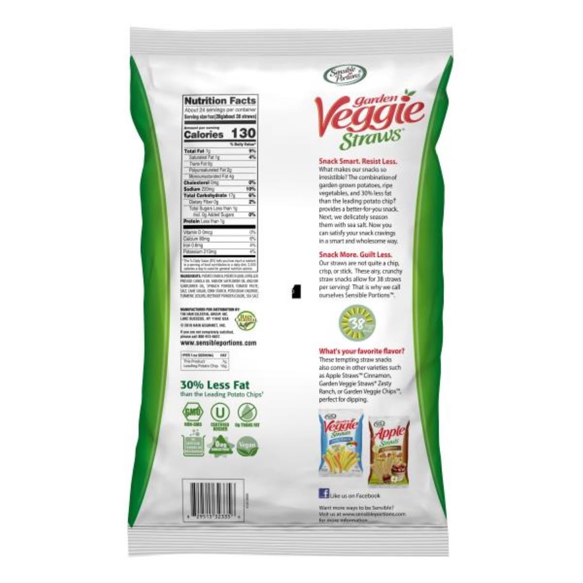 미국직구 Sensible Portions Sea 666g / Sensible Portions Sea Salt Garden Veggie Straws, 666g 2