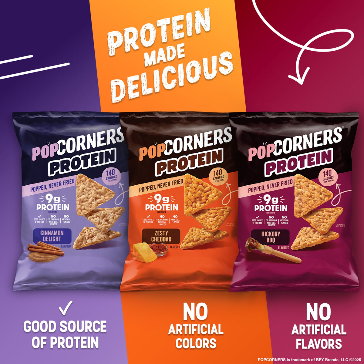미국직구 PopCorners 142g 2팩 / PopCorners 9g Protein, No Artificial Colors, Cinnamon Delight Po 2