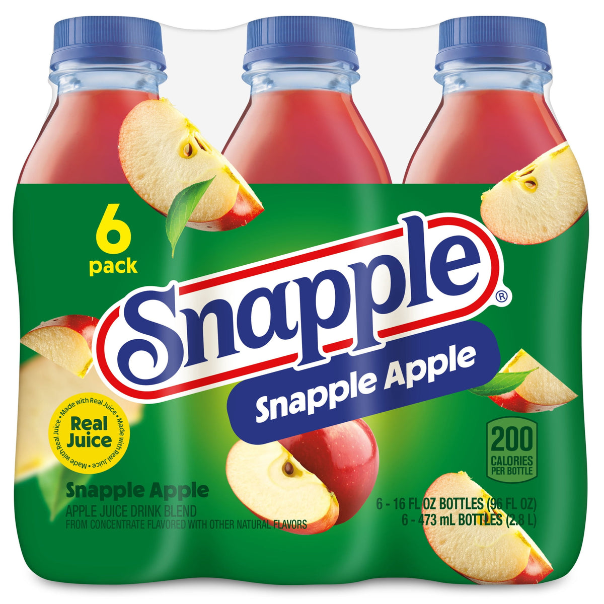미국직구 스내플 Apple Juice Drink, 16 fl oz, 6 Count Bottles
