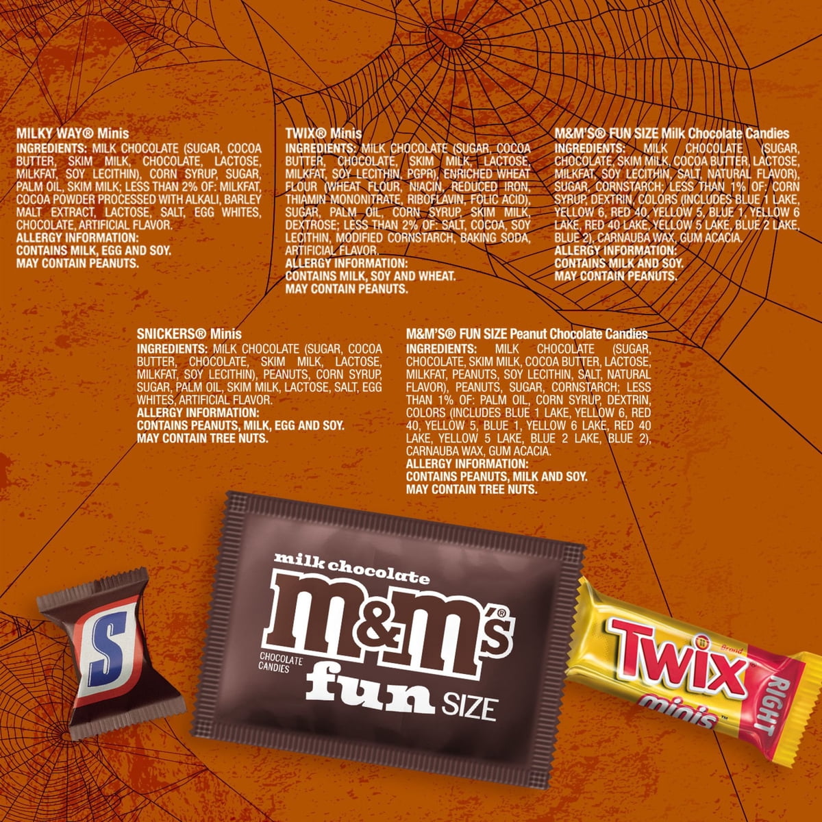 미국직구 Mars Halloween 초콜릿 1.2kg / Mars Halloween Variety Pack Mini & Fun Size Chocolate Cand 3