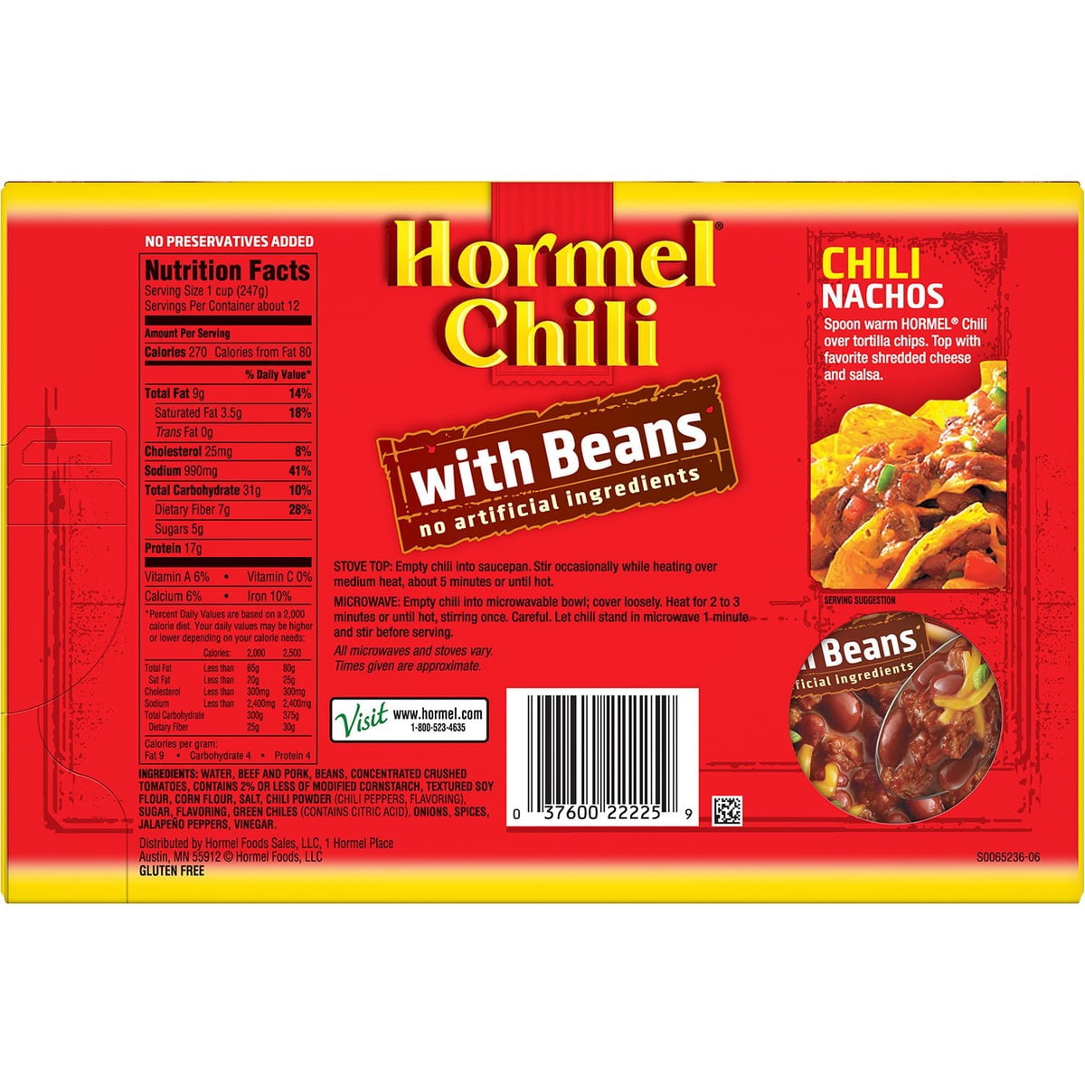미국직구 Hormel Chili with 425g / Hormel Chili with Beans 425g, 6 pk. 2