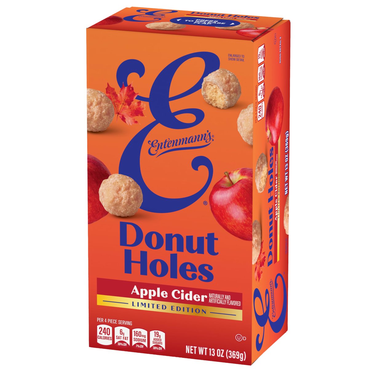 미국직구 Entenmann's Apple Cider 견과 369g 2팩 / Entenmann's Apple Cider Donut Holes, 369g, Donut 2