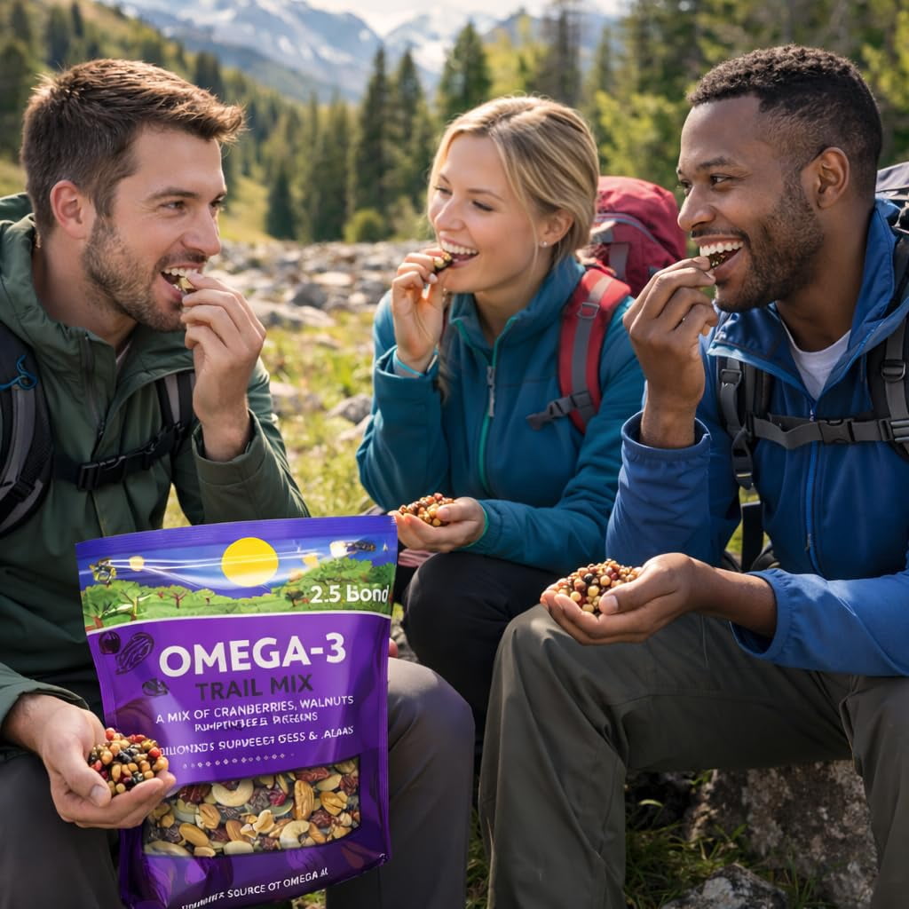 미국직구 Omega 견과 1.1kg / Omega 3 Trail Mix Snack Blend Cranberries Walnut Almond Pumpkin Seed 6