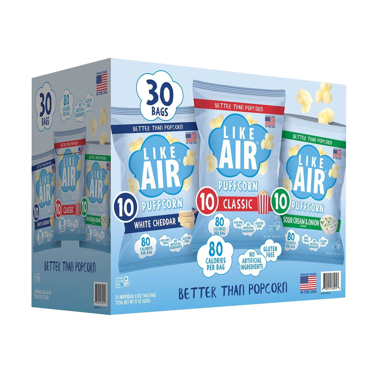 미국직구 Like Air Puffcorn 14g / Like Air Puffcorn Variety Pack, 14g, 30 pk. 2