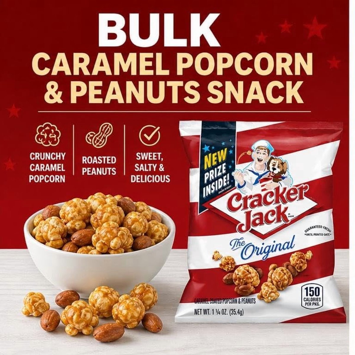 미국직구 Bulk snack Cracker 견과 35g / Bulk snack Cracker Jacks Caramel Popcorn and Peanut Snack 4