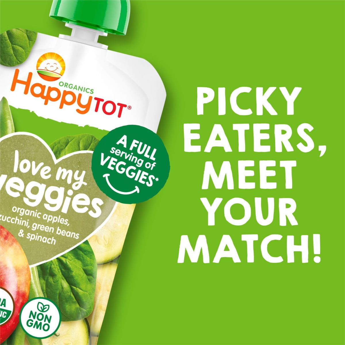 미국직구 HappyTOT Organics Love 120g 12팩 / HappyTOT Organics Love My Veggies, Variety Pack, St 3