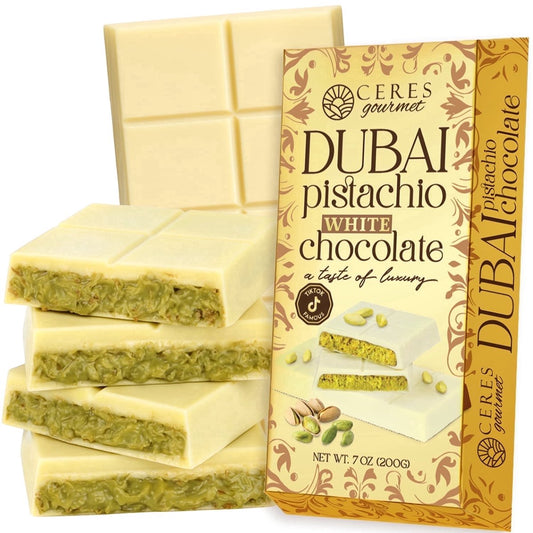 미국직구 Ceres 초콜릿 198g / Ceres Gourmet Luxury White Chocolate Kunafa Bar with Pistachio, 198g 1