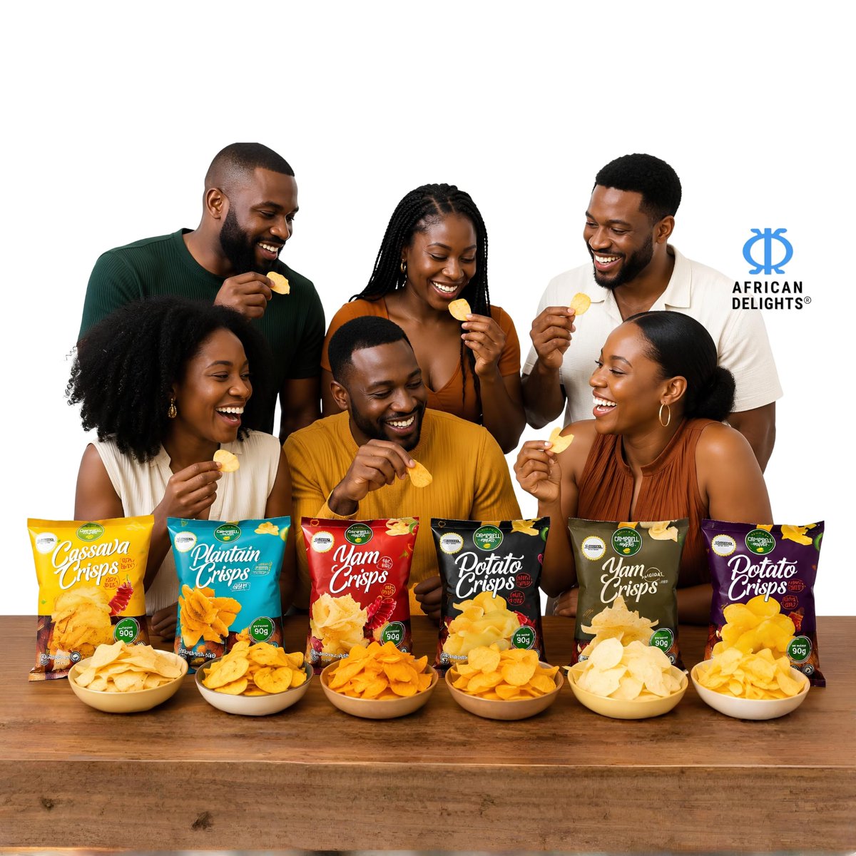 미국직구 African Delights Yam 90g 3팩 / African Delights Yam Chips, Original, Pack of 3 (90g Ea 3