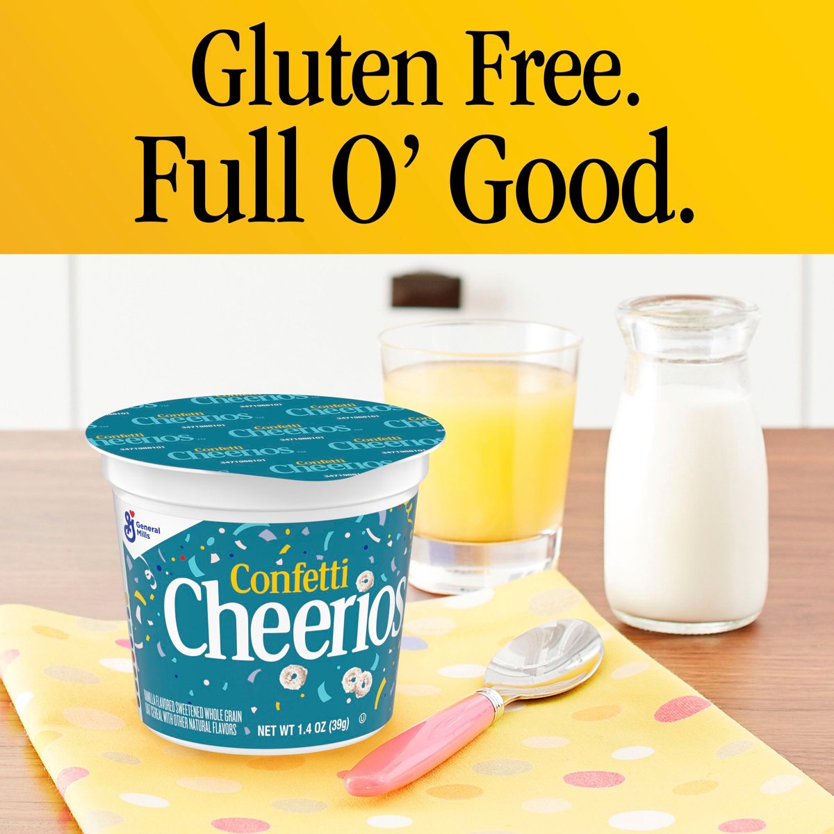 미국직구 Confetti Cheerios Breakfast 40g 2팩 / Confetti Cheerios Breakfast Cereal Cup, Gluten F 4