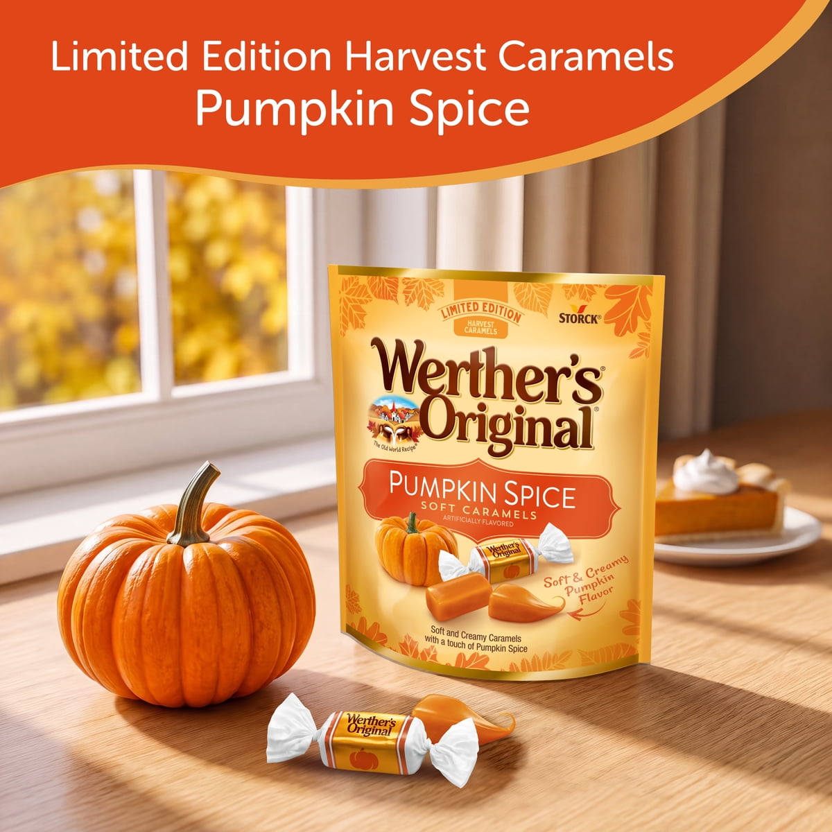 미국직구 Werther's 243g 2팩 / Werther's Original Limited Edition Fall Harvest Pumpkin Spice Sof 2
